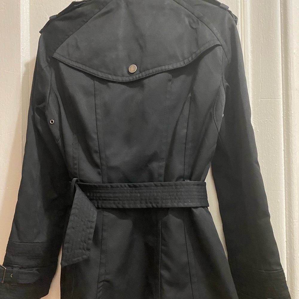 Black trench style jacket- zara basics-